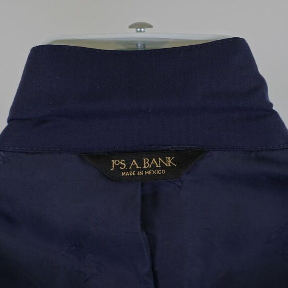 Jos A Bank Signature Gold Wool Blue Herringbone 44L / Slim 46L Blazer 2 Button - Picture 12 of 13